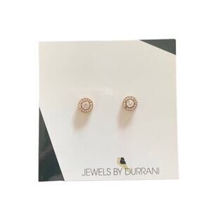 Jewels by Durrani classic halo stud earrings NWT